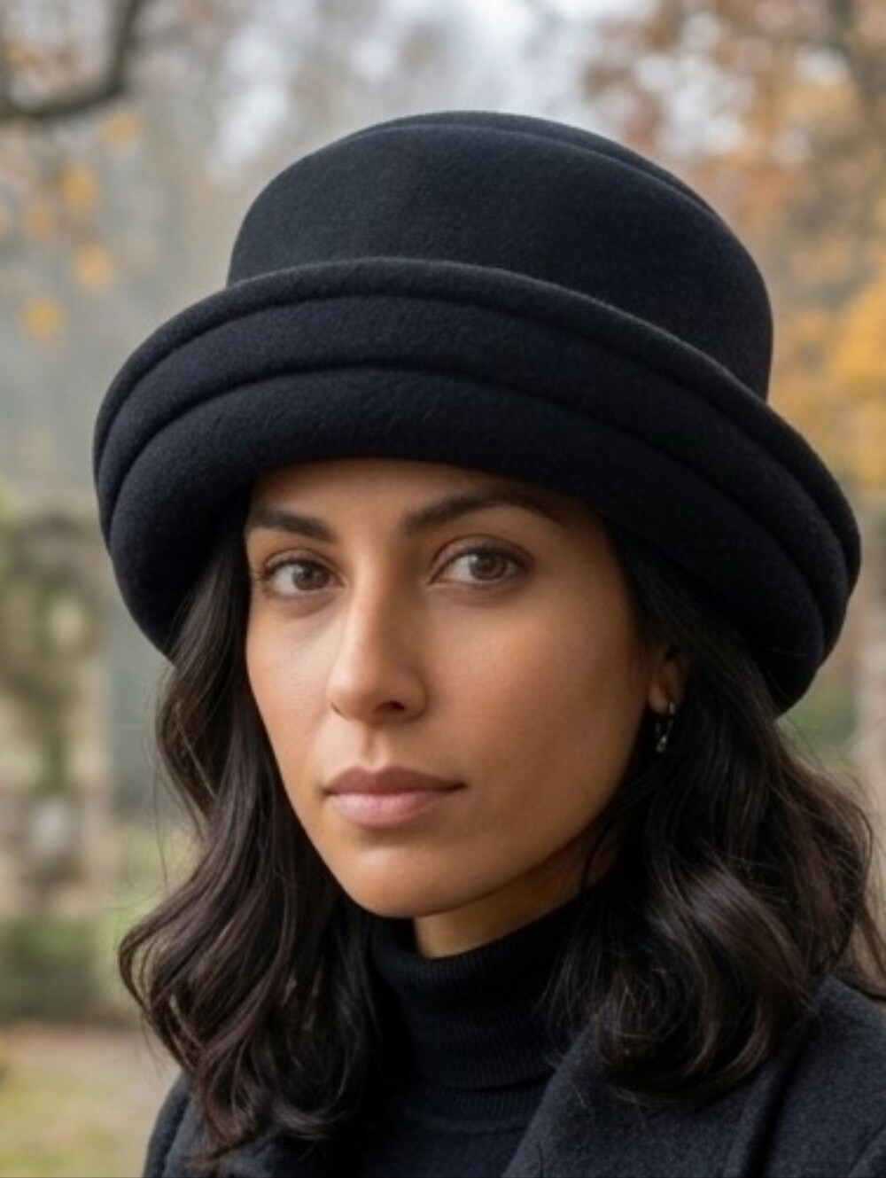 Black Fleece Cold Weather Hat
